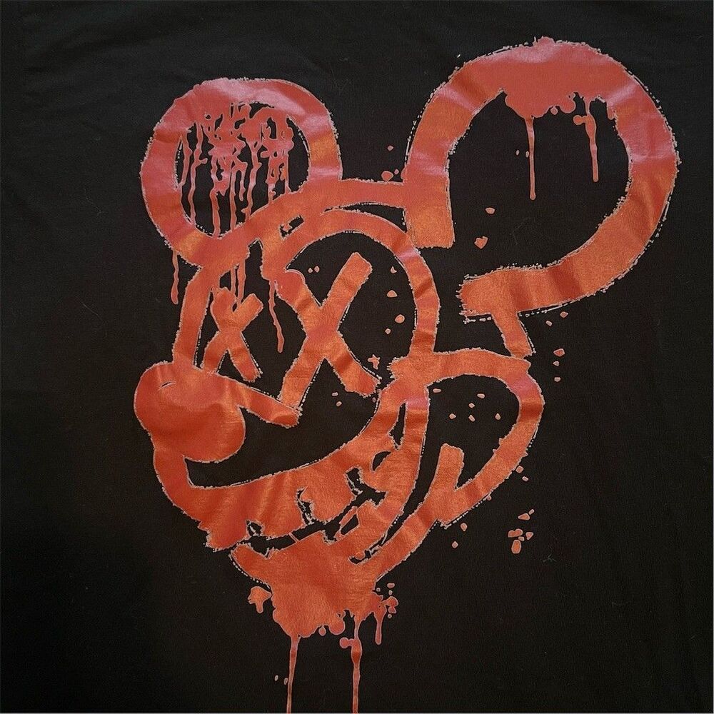 CSG T-Shirt Mens M Black Graphic Red Dripping Mouse Face Streetwear Tee